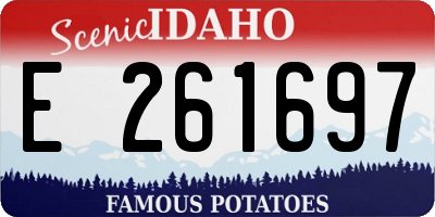 ID license plate E261697