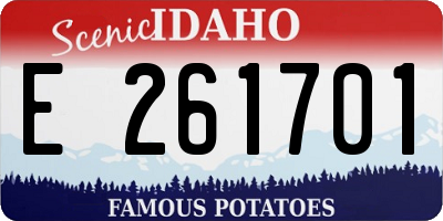 ID license plate E261701