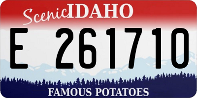 ID license plate E261710