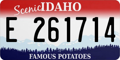 ID license plate E261714