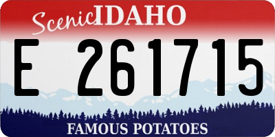 ID license plate E261715