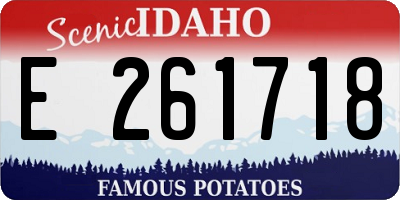 ID license plate E261718