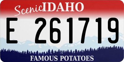 ID license plate E261719