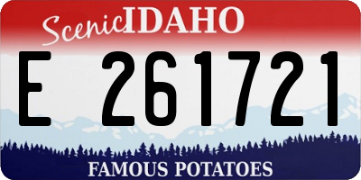 ID license plate E261721