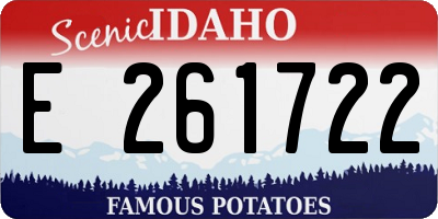 ID license plate E261722