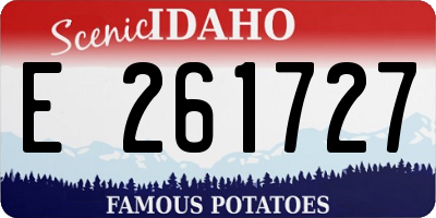 ID license plate E261727
