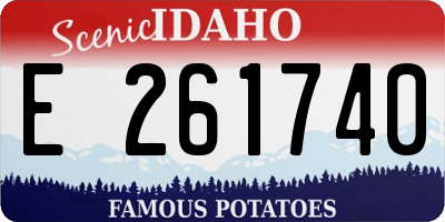 ID license plate E261740