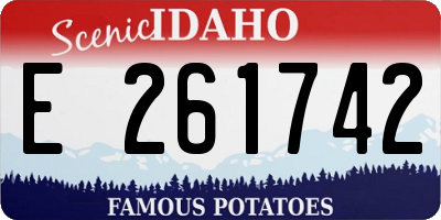 ID license plate E261742