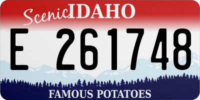 ID license plate E261748