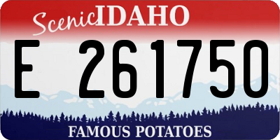 ID license plate E261750