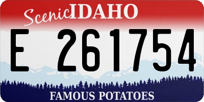 ID license plate E261754