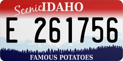 ID license plate E261756