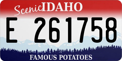 ID license plate E261758