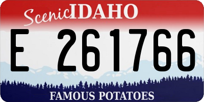 ID license plate E261766
