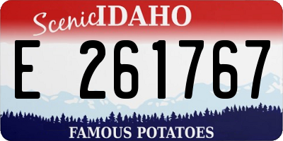ID license plate E261767