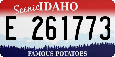 ID license plate E261773