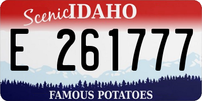 ID license plate E261777