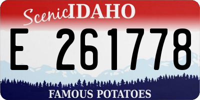 ID license plate E261778