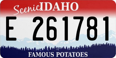 ID license plate E261781