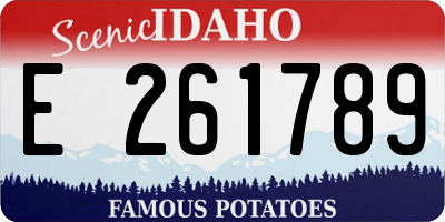 ID license plate E261789