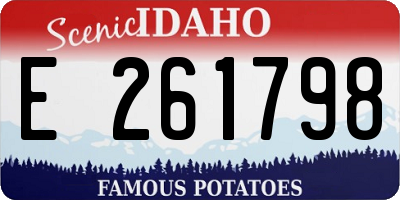 ID license plate E261798