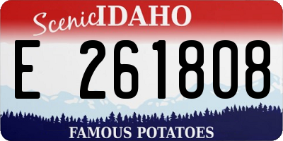 ID license plate E261808