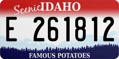 ID license plate E261812