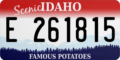 ID license plate E261815