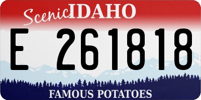 ID license plate E261818