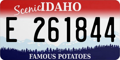 ID license plate E261844