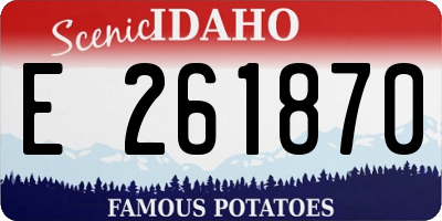 ID license plate E261870
