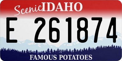 ID license plate E261874