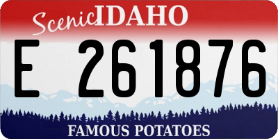 ID license plate E261876