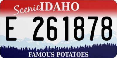 ID license plate E261878