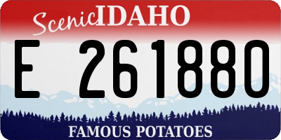 ID license plate E261880