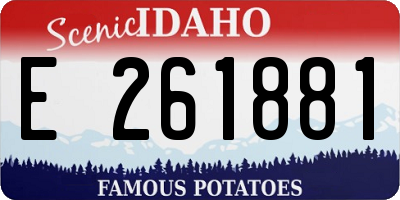 ID license plate E261881