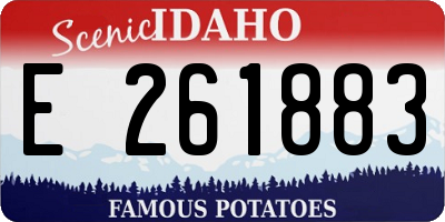 ID license plate E261883