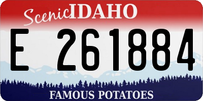 ID license plate E261884