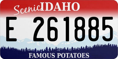 ID license plate E261885