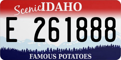 ID license plate E261888