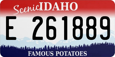 ID license plate E261889