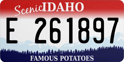 ID license plate E261897