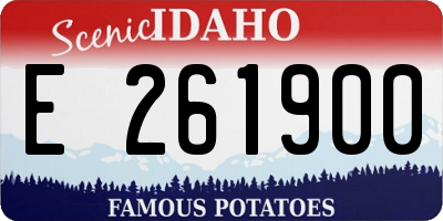 ID license plate E261900