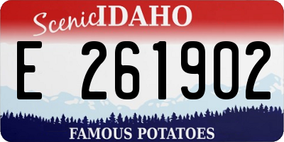ID license plate E261902