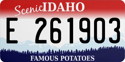 ID license plate E261903