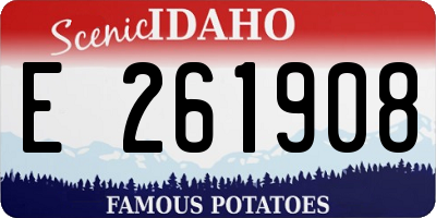 ID license plate E261908