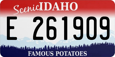 ID license plate E261909