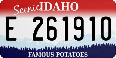 ID license plate E261910