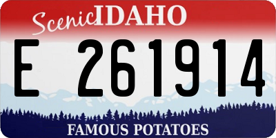 ID license plate E261914