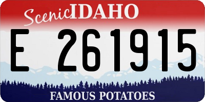ID license plate E261915